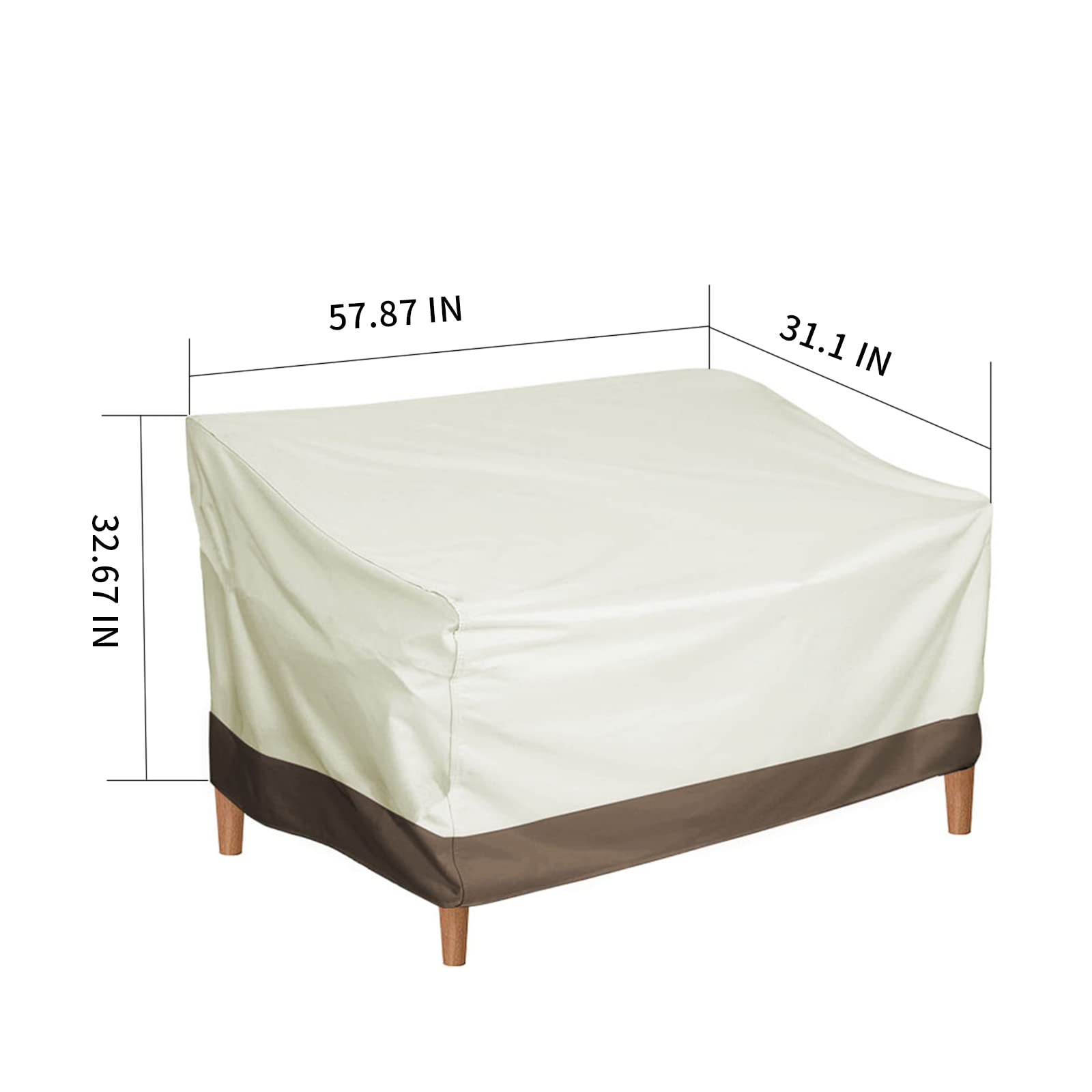 Patio Furniture Cover, Outdoor Sofa Cover, Loveseat Cover Sofa Cover Slipcover Patio Sofa Couch Cover Waterproof Dustproof Windproof