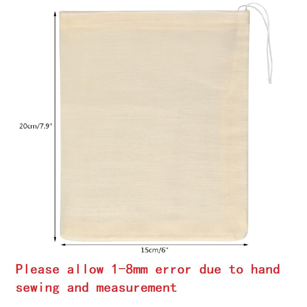 Tayfremn 100Pcs Cotton Drawstring Bags, Reusable Muslin Bag Natural Cotton Bags with Drawstring Produce Bags Bulk Gift Bag Jewelry Pouch for Party Wedding Home Storage(4 by 6 Inches)