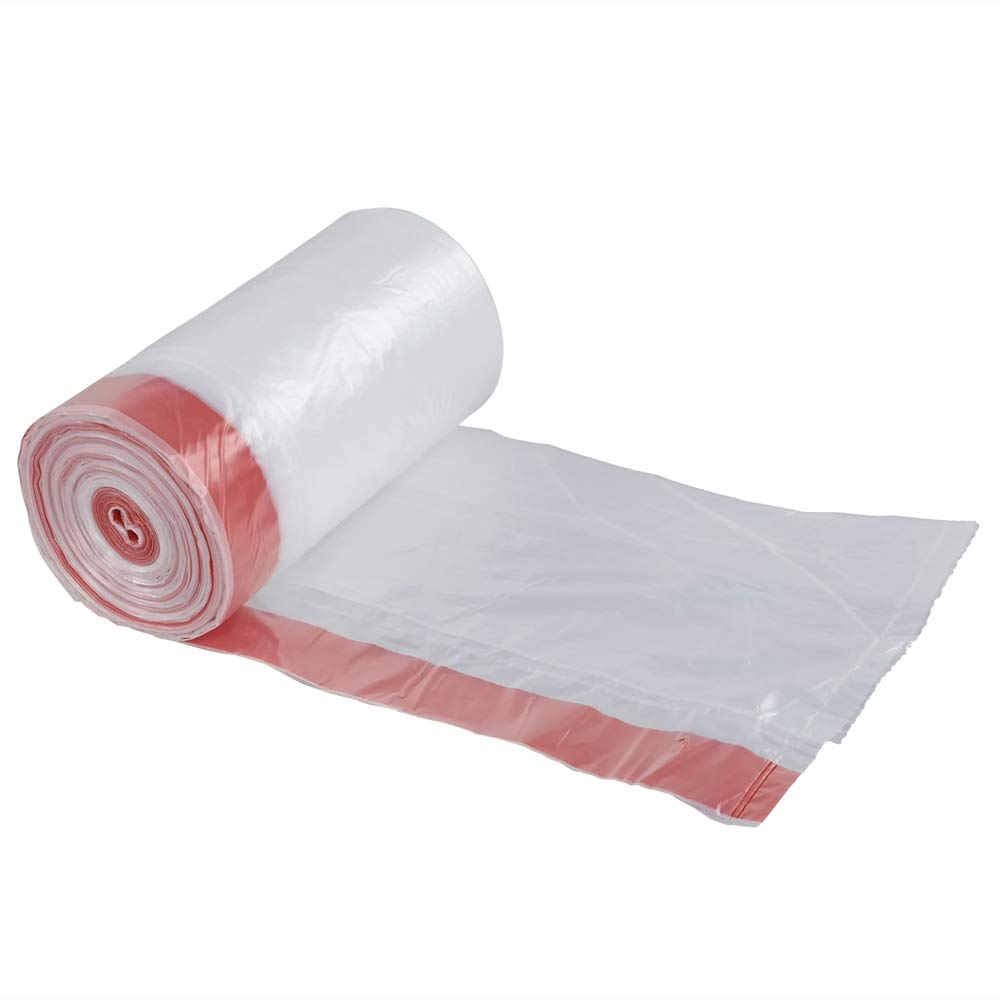 EudokkyNA 3 Gallon Drawstring Garbage Bags, Clear Kitchen Trash Bag, 220 Bags/4 Rolls