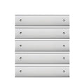 Nameplate Holder Wall or Door 5Pack (Silver, 2“ × 8”)