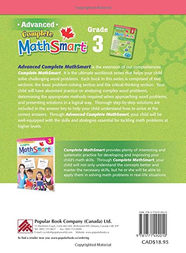 Advanced Complete MathSmart Grade 3: Advance in Math and Build Critical-Thinking Skills