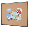 VIZ-PRO Cork Notice Board, 36 X 24 Inches, Cork Bulletin Board with Black Aluminium Frame