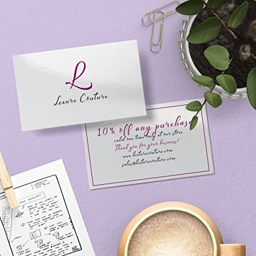 Avery Ink Jet Two-Side Printable Clean Edge Business Cards, White, Glossy, Pack of 200 (8859)