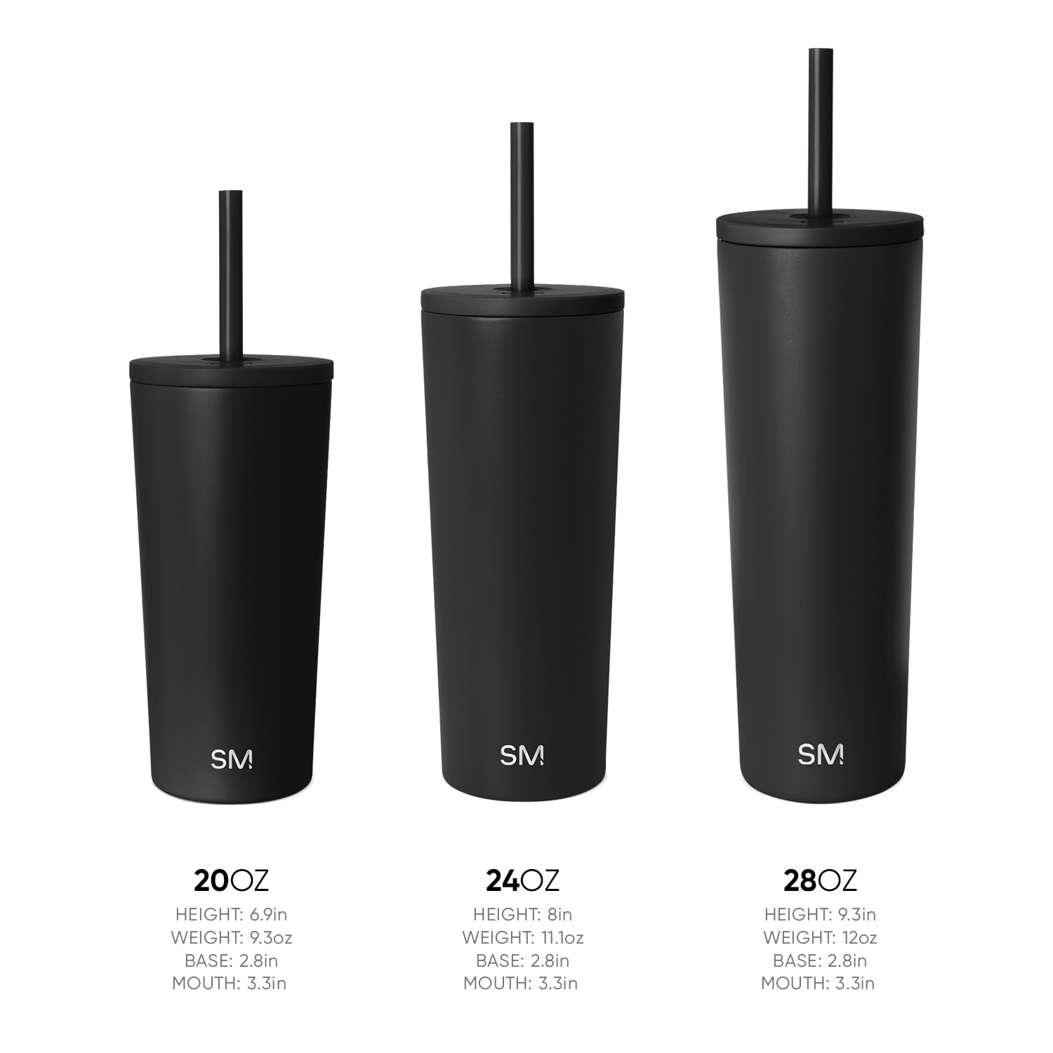 Simple Modern Insulated Tumbler with Straw and Lid | Iced Coffee Cup Reusable Stainless Steel Water Bottle Travel Mug | Gifts for Women & Men | Classic Collection | 28oz | Sea Glass Sage