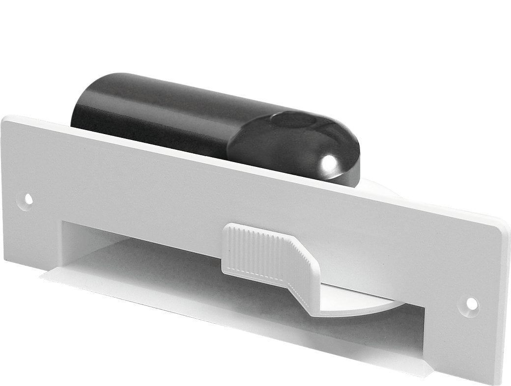 White Automatic Dustpan Sweep Inlet White with Low Profile Fitting