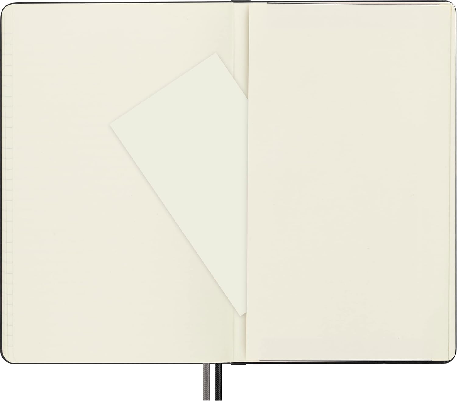 Moleskine Classic Expanded Notebook, Hard Cover, Large (5" x 8.25") Ruled/Lined, Black, 400 Pages