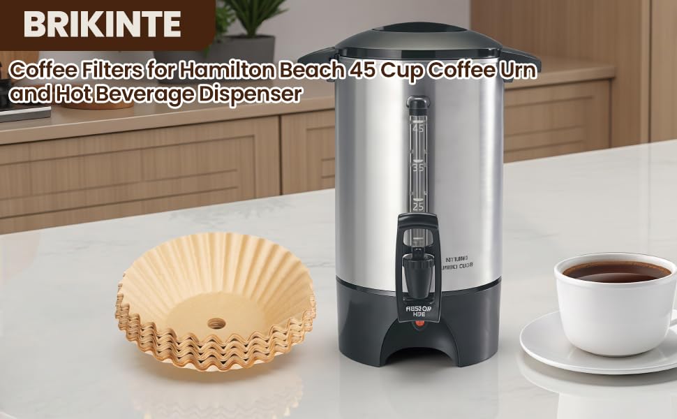 120 Pcs White Perforated Disposable Filters for Hamilton Beach 45 Cup
