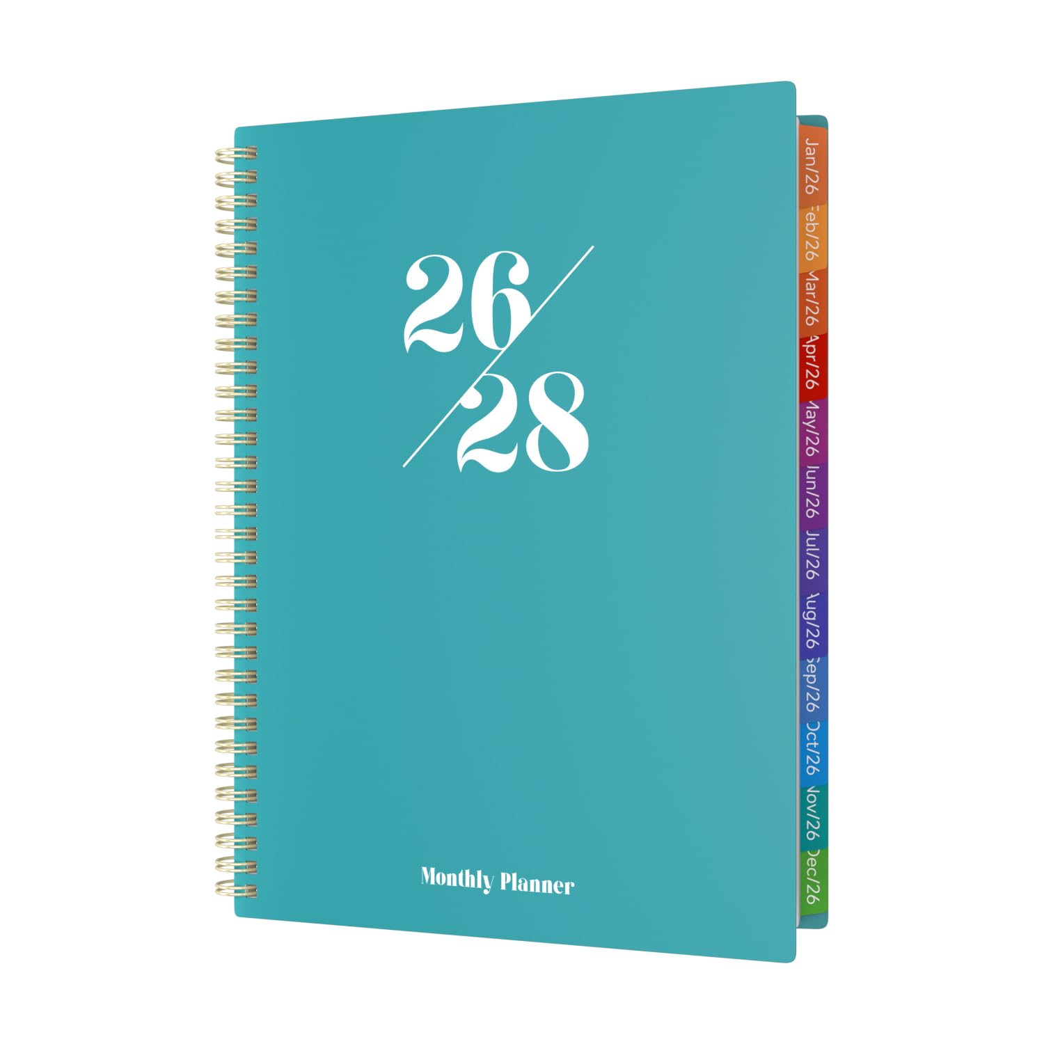 Monthly Planner 2026-2028, 36 Months Calendar Planner 2026-2028 Coated Colour Tabs, from Jan 2026 – Dec 2028, A4 (8.5'' x 11'') with Ruled Spread, Hardcover, Spiral Wirebound, Holidays, Notes