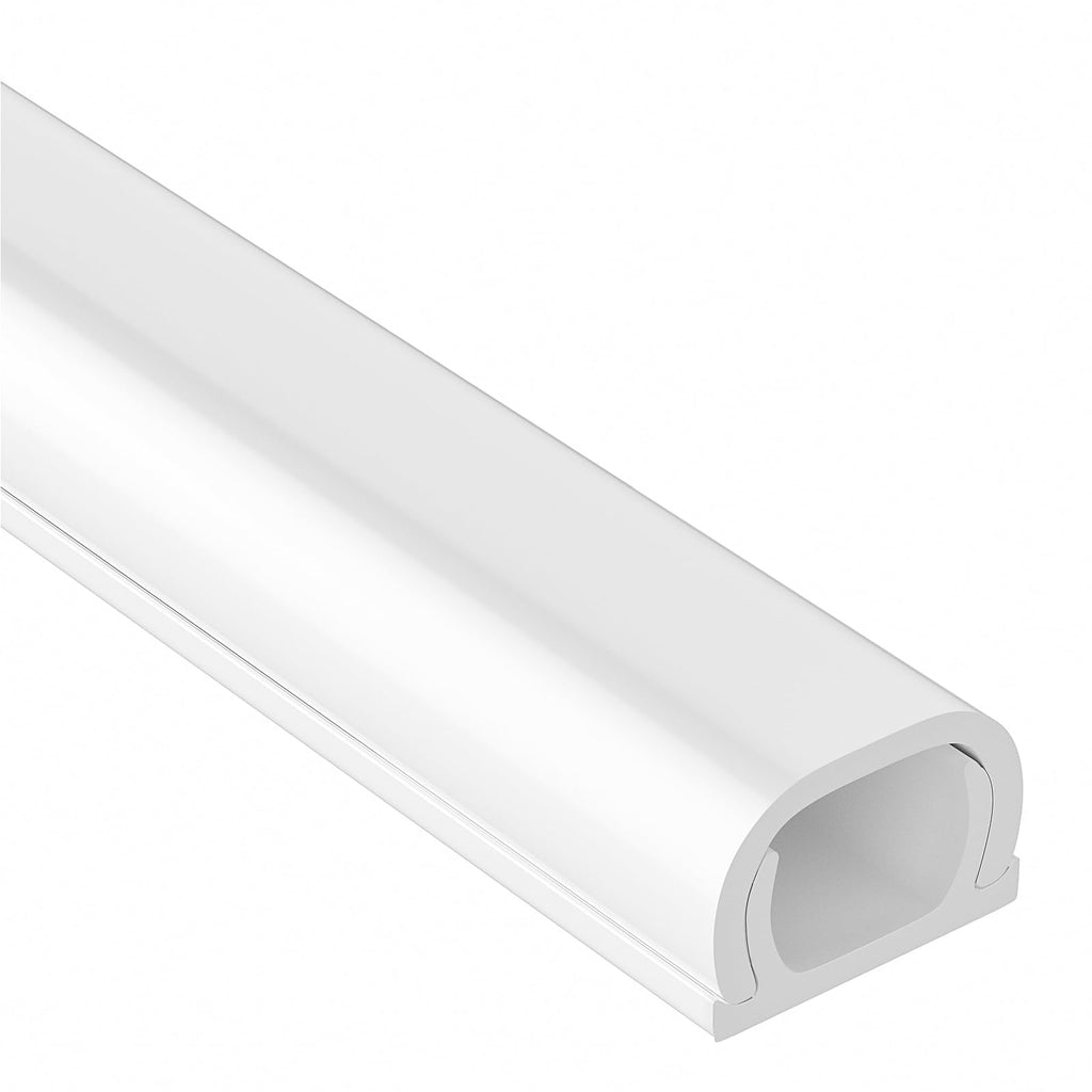 Yecaye 9 Pack Cord Hider, 128in Cord Cover for 1 Wire, On-Wall Cable Concealer Channel, Tape Wire Hider, Cable Cover Cable Management for Home Office, W0.5in H0.31in, White