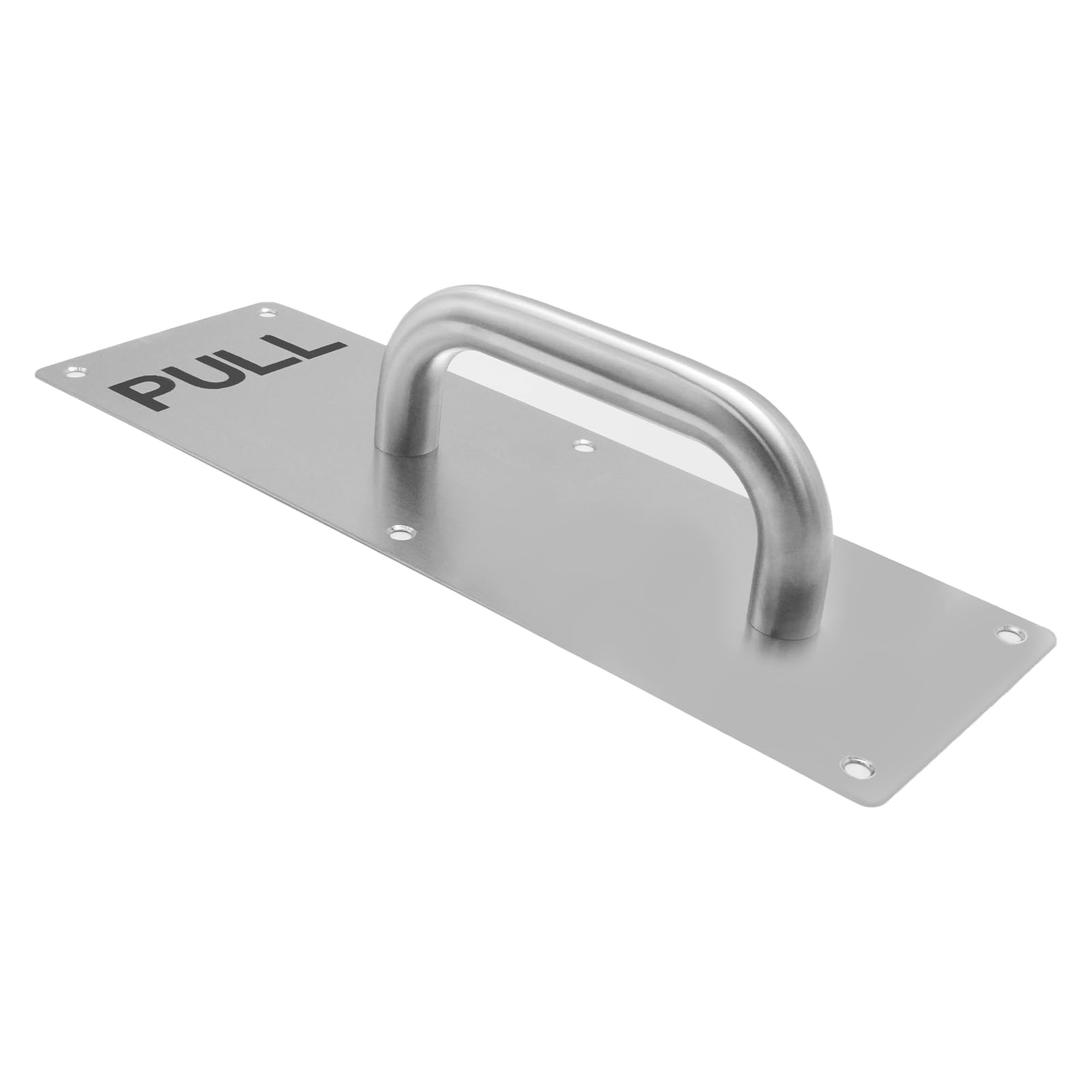 DUZFOREI Stainless Steel Door Handle, Pull and Push Plate Commercial Door Handle with Screws, 11.8" x 3.9" Door Handle