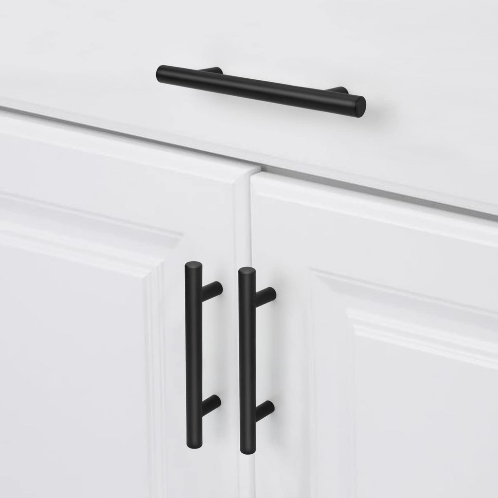 15Packs 3-3/4 inch 96mm Black Kitchen Cabinet Handles Cabinet Door Handle Pull Kitchen Cupboard Handle Black Drawer Pulls