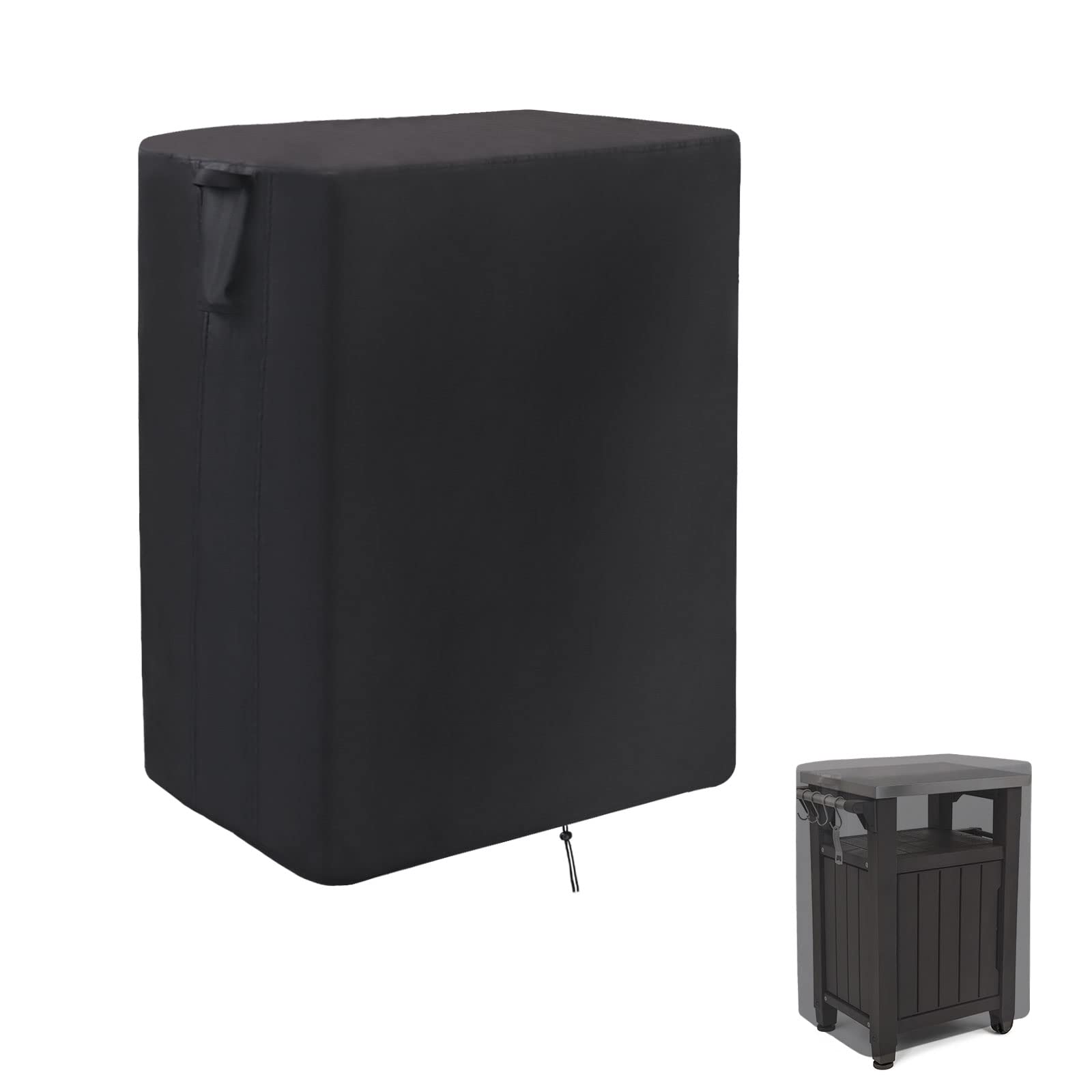 Jungda 32 Inch Outdoor Prep Table Covers for Keter Unity Small Portable Table, Waterproof BBQ Grill Table Cover with Air-Vent Dustproof Anti-UV All Weather Protection
