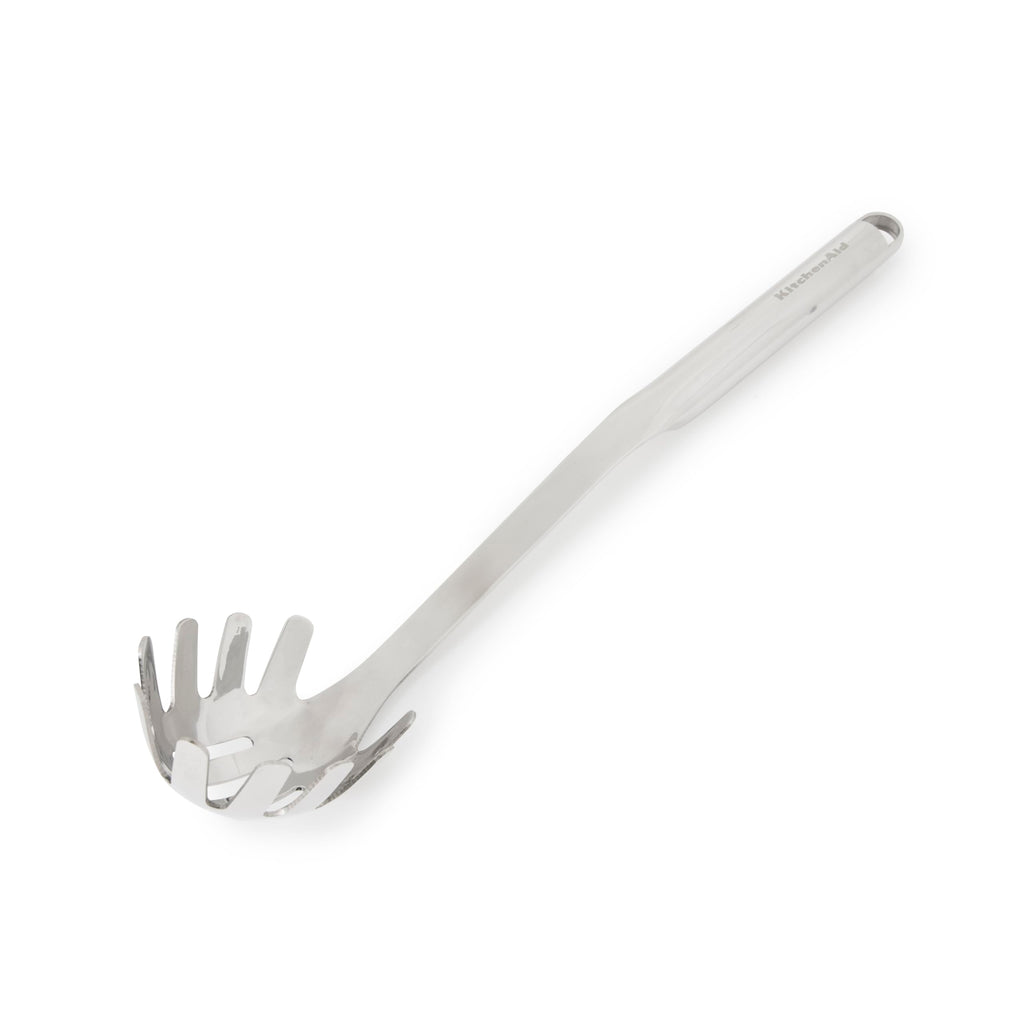 KitchenAid - Premium Pasta Server, Heat Resistant Stainless Steel Slotted Pasta Serving Spoon
