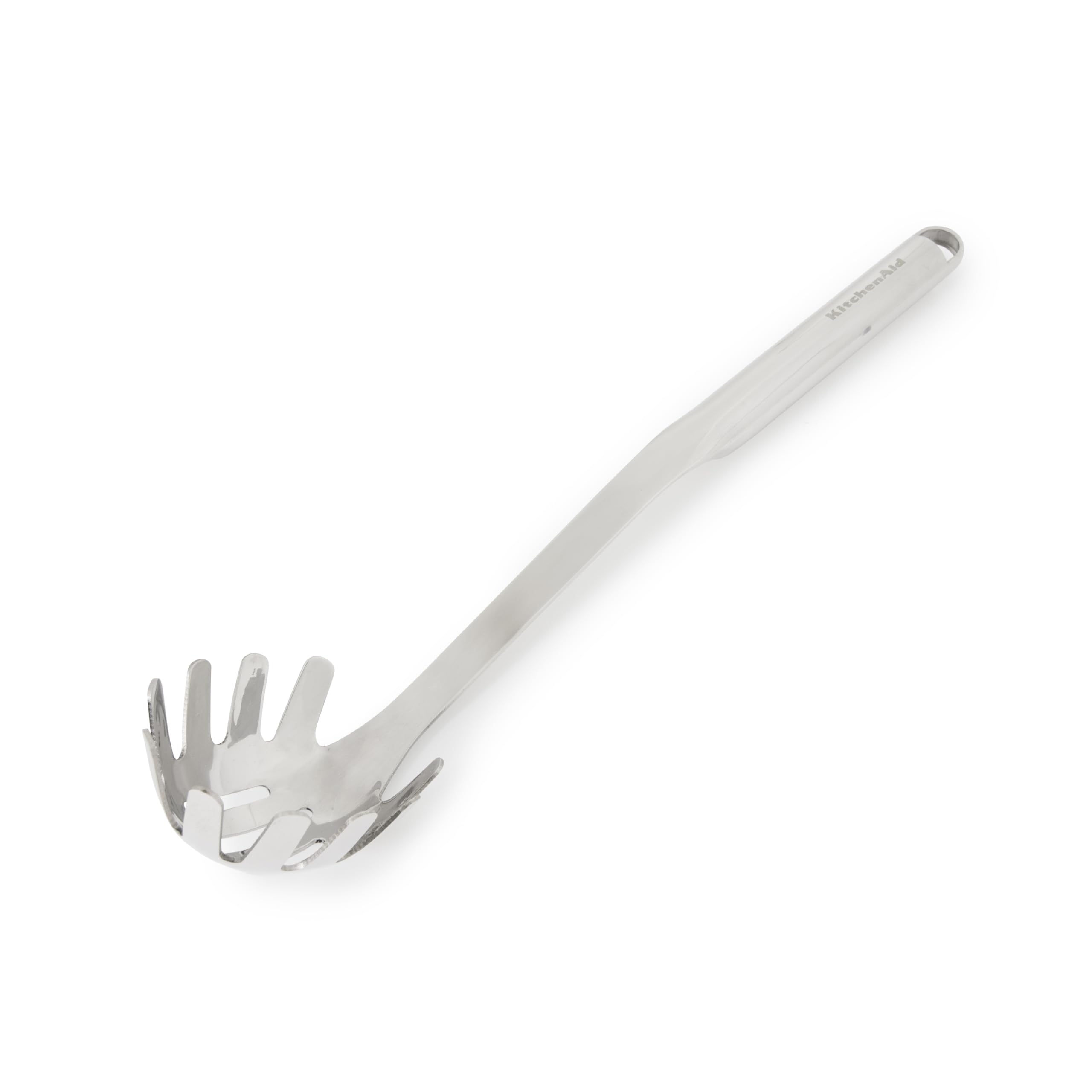 KitchenAid - Premium Pasta Server, Heat Resistant Stainless Steel Slotted Pasta Serving Spoon