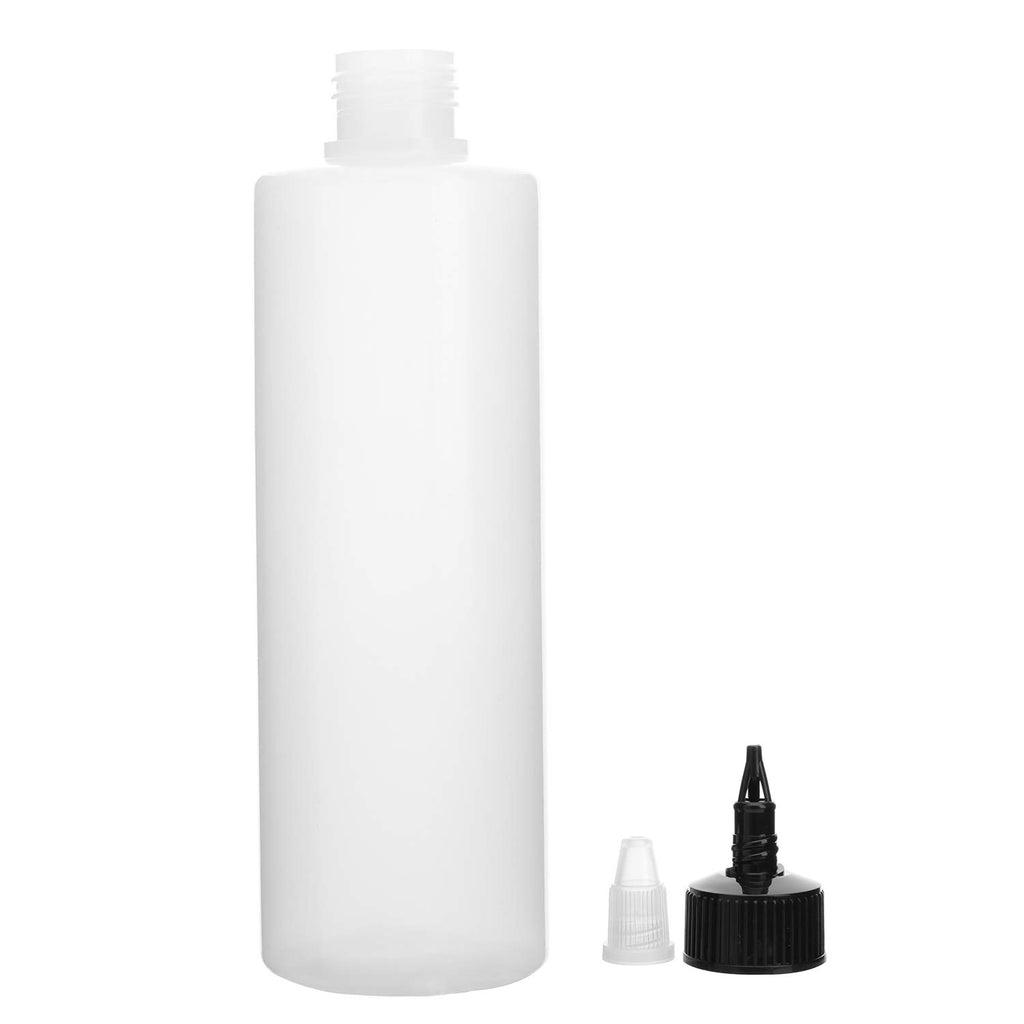 Bekith 16 Pack 8oz Plastic Squeeze Bottles with Twist Top Caps, Empty Boston Dispensing Bottles for Icing, Cookie Decorating, Sauces, Condiments, Arts and Crafts