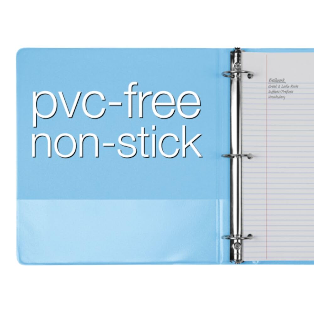 Cardinal Binders, 3-Ring, 1.5 Inch, Assorted Pastel Colors 4-Pack, Holds 350 Sheets, Customizable ClearVue Covers, Non-Stick Material, for School, Office or Home Organization