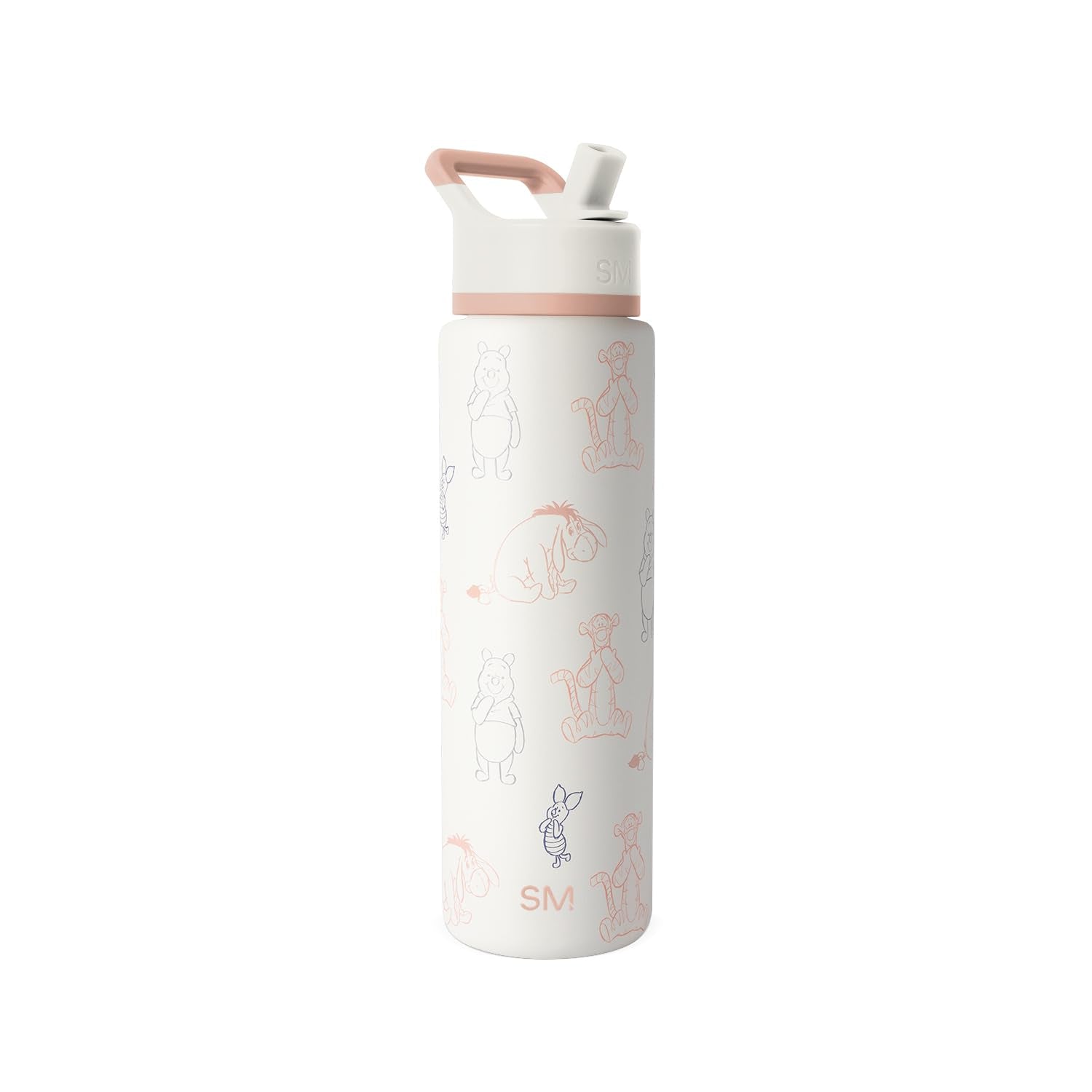 Simple Modern Summit Water Bottle with Straw Lid | Disney 30oz Leak Proof Stainless Steel Insulated Cup | Gifts for Her Him | Winnie The Pooh Doodles