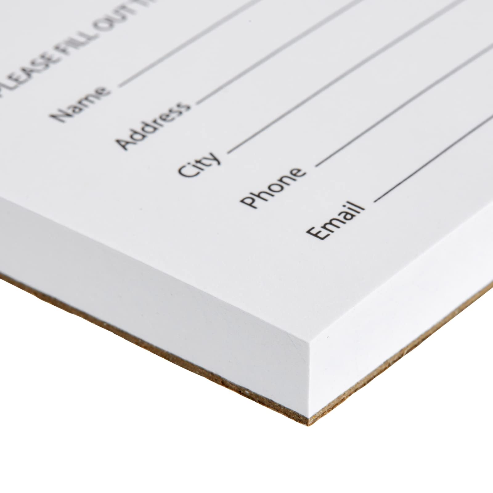 2000 Raffle Ticket Sheets, Blank Entry Forms for Contests, School Events (White, 20 Pads)