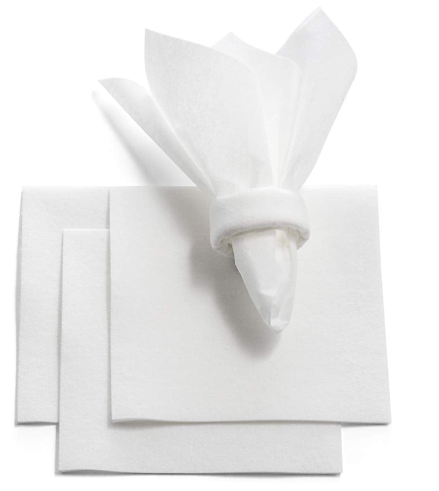 200 Linen-Feel Dessert and Beverage Napkins - Disposable Cloth-Like Cocktail Paper Napkins, Made in USA - Soft and Absorbent for Bar, Restaurant, Café, Wedding, Parties