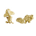 JSBWSFA 2PCS Goldfish Cabinet Knobs, Animal Knobs Cabinets and Drawers Knob for Cabinets Gold Drawer Knob Metal Dresser Pull Cupboard Handles