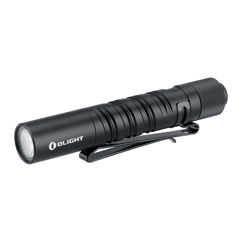 OLIGHT I3T EOS Slim EDC Flashlight, 180 Lumens Tail Switch Tiny Flashlight with Dual Direction Pocket Clip, Powered by AAA Battery, for Dog Walking, Camping, Hiking (Black)