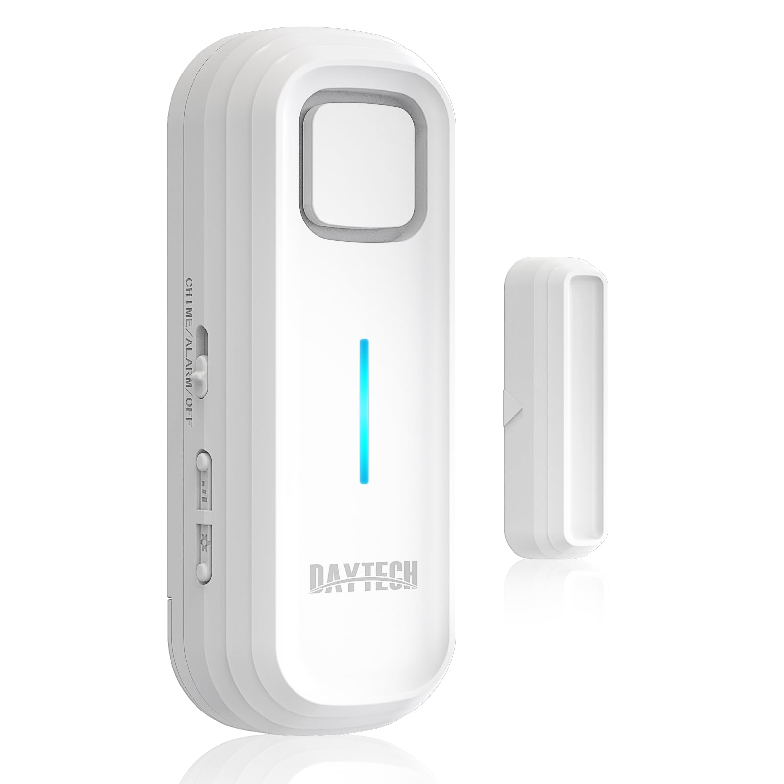 DAYTECH Freezer Door Alarm Freezer Alarm with Delay 60/120/180/240 Seconds Wireless Door Sensor When Left Open Fridge Alert with 0-120dB Adjustable Volume Levels, 1 PC