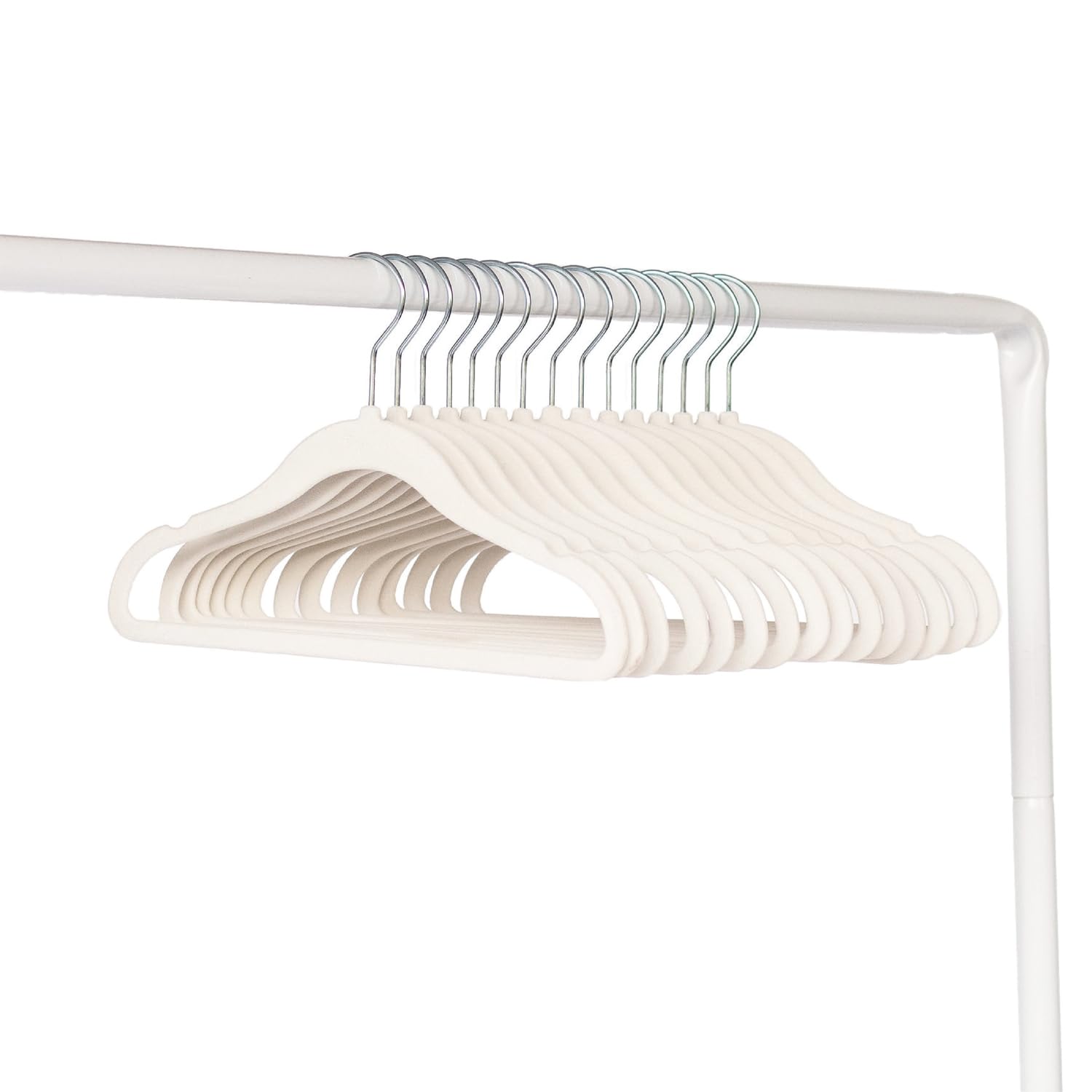 3 Sprouts Velvet Baby Hangers - Non-Slip, Infant & Toddler Velvet Hangers - Slim Kids Hangers & Baby Clothes Hangers, Cintres Pour Bébé (Cream)