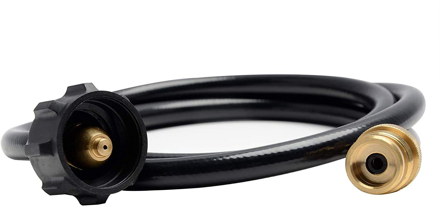 Propane Hose Adapter, Connects 1lb BBQ to 20lb Gas Tanks, for Portable Grill, Buddy Heater, Tabletop Stove, Griddle - QCC1 Connector