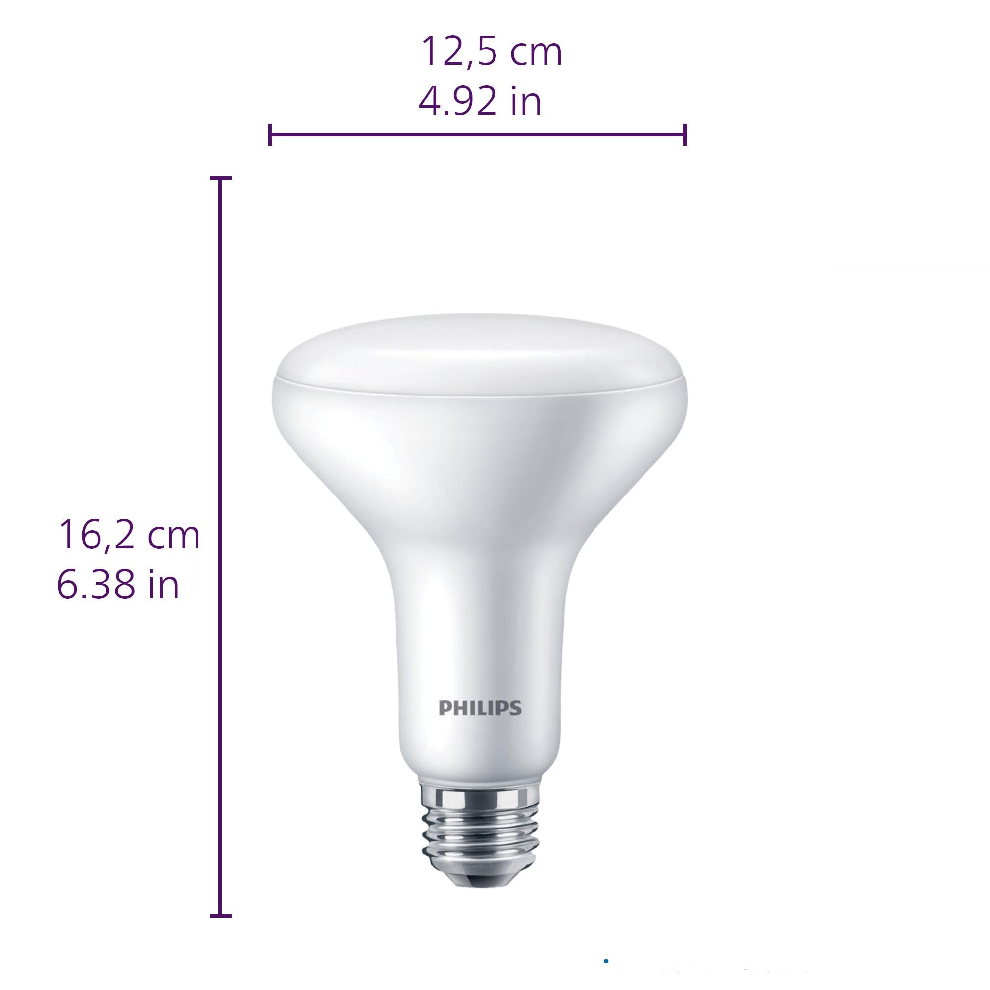 Philips LED 65W BR30 Soft White (2700K)-4 Pack
