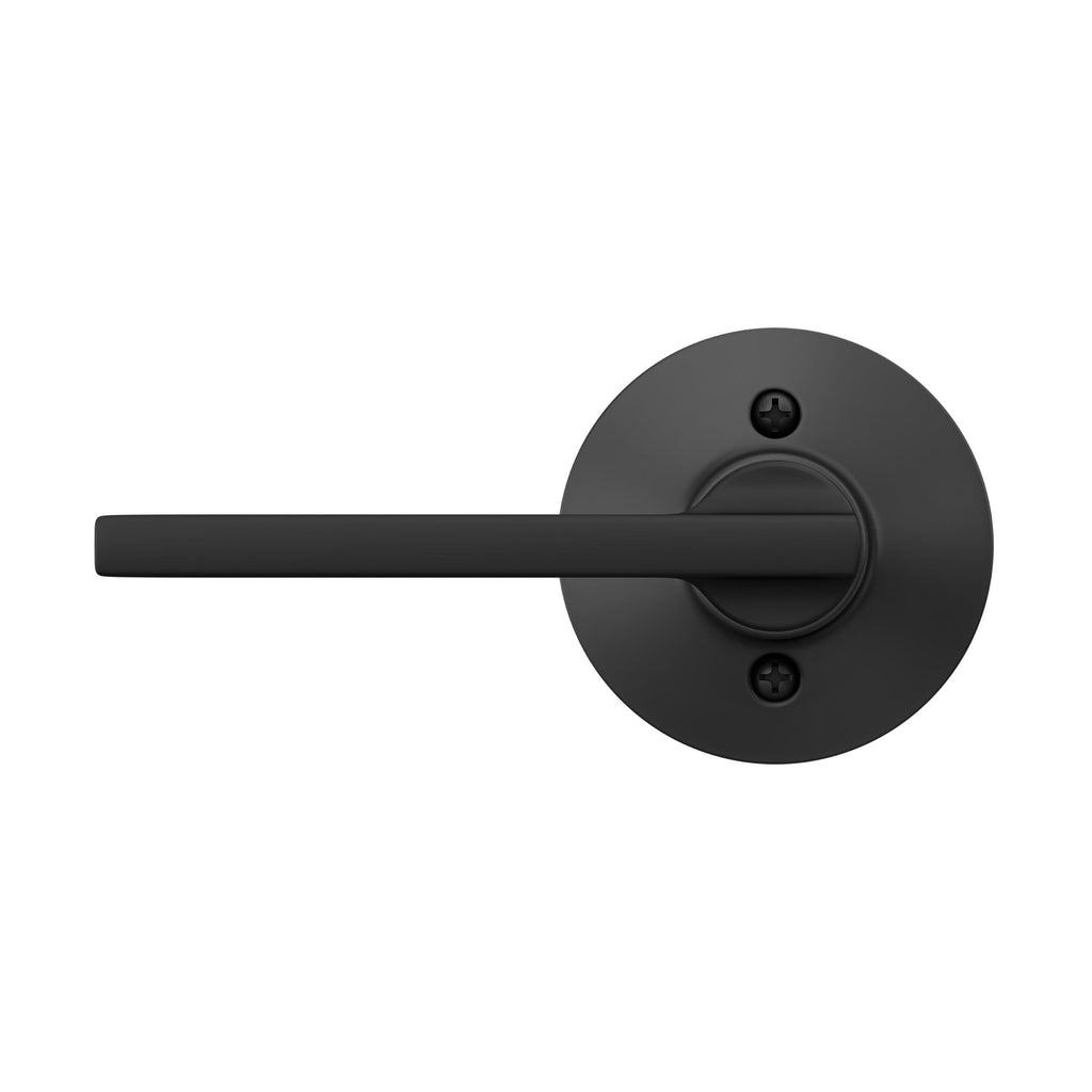 Schlage F170 LAT 622 Latitude Door Lever with Standard Trim, One-Sided Non-Turning Dummy Handle, Matte Black