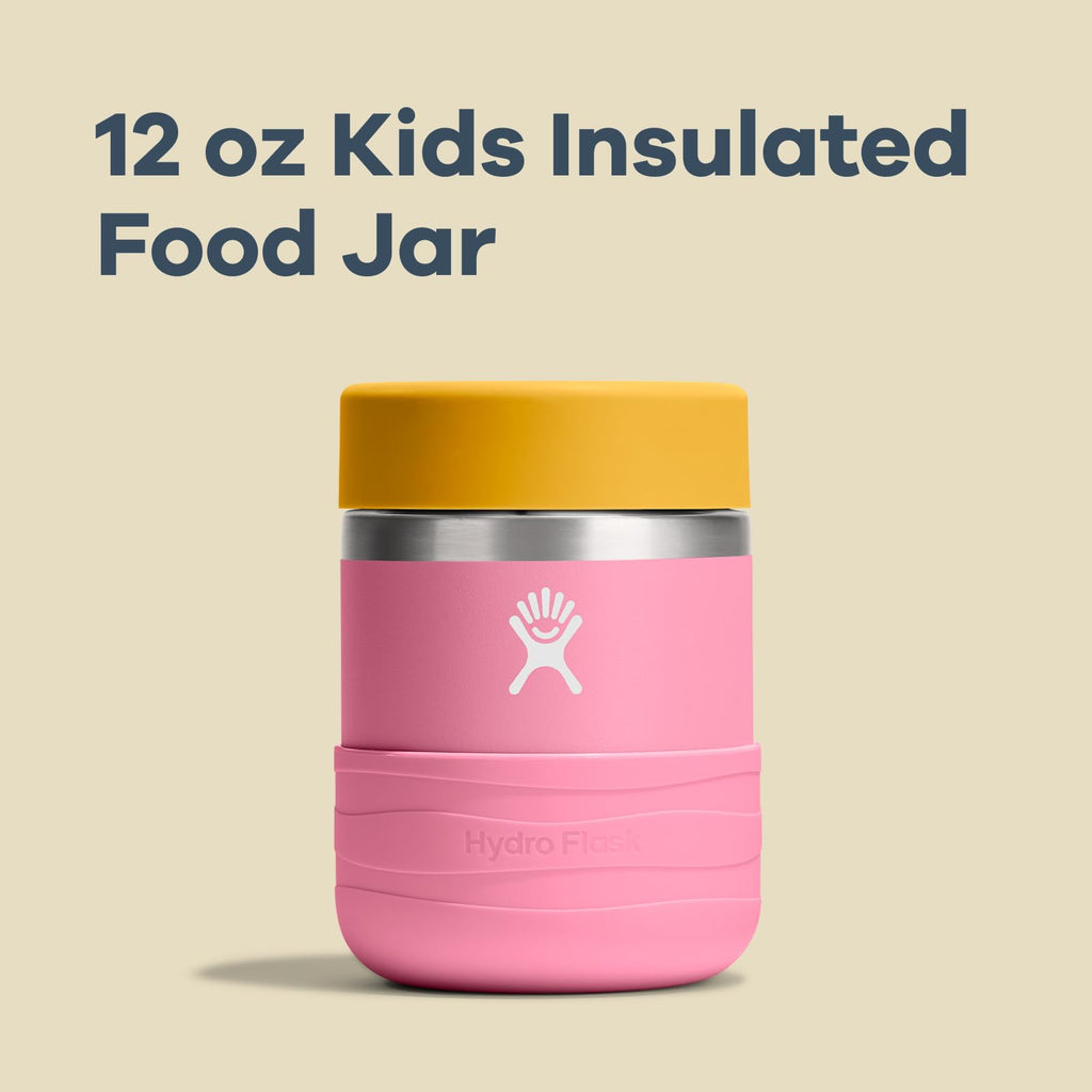 Hydro Flask 12 Oz Kids Leakproof Insulated Food Jar with Soft Grip Lid and Flex Boot, BPA-Free, Seaspray