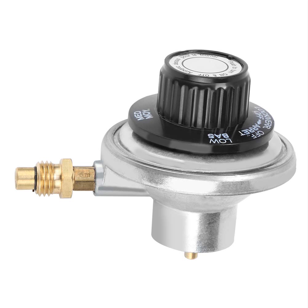 Camping Table Grill Regulator, Adjustable Pressure Regulator 1 Inch 20UNF, High-Flow BBQ Grill Control Valve for Outdoor Cooking, Portable Grilling, Campsite and RV Use