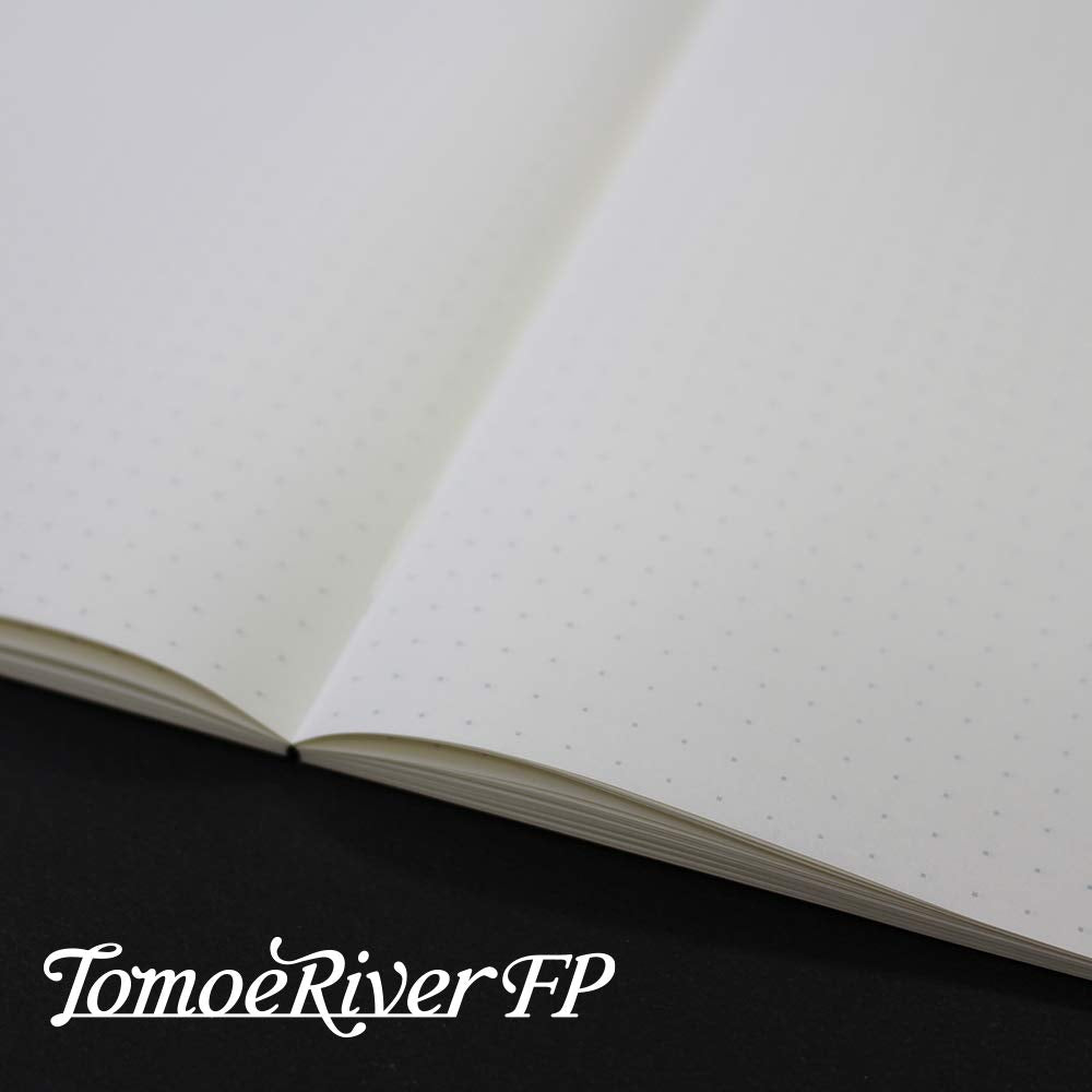 Tomoe River FP (52g/m2) Notebook by SANZEN, 5.85" x 8.27", 160 pages (80-Sheet), Soft Cover, 5mm Dotted, White (SR-A5NB-DW)