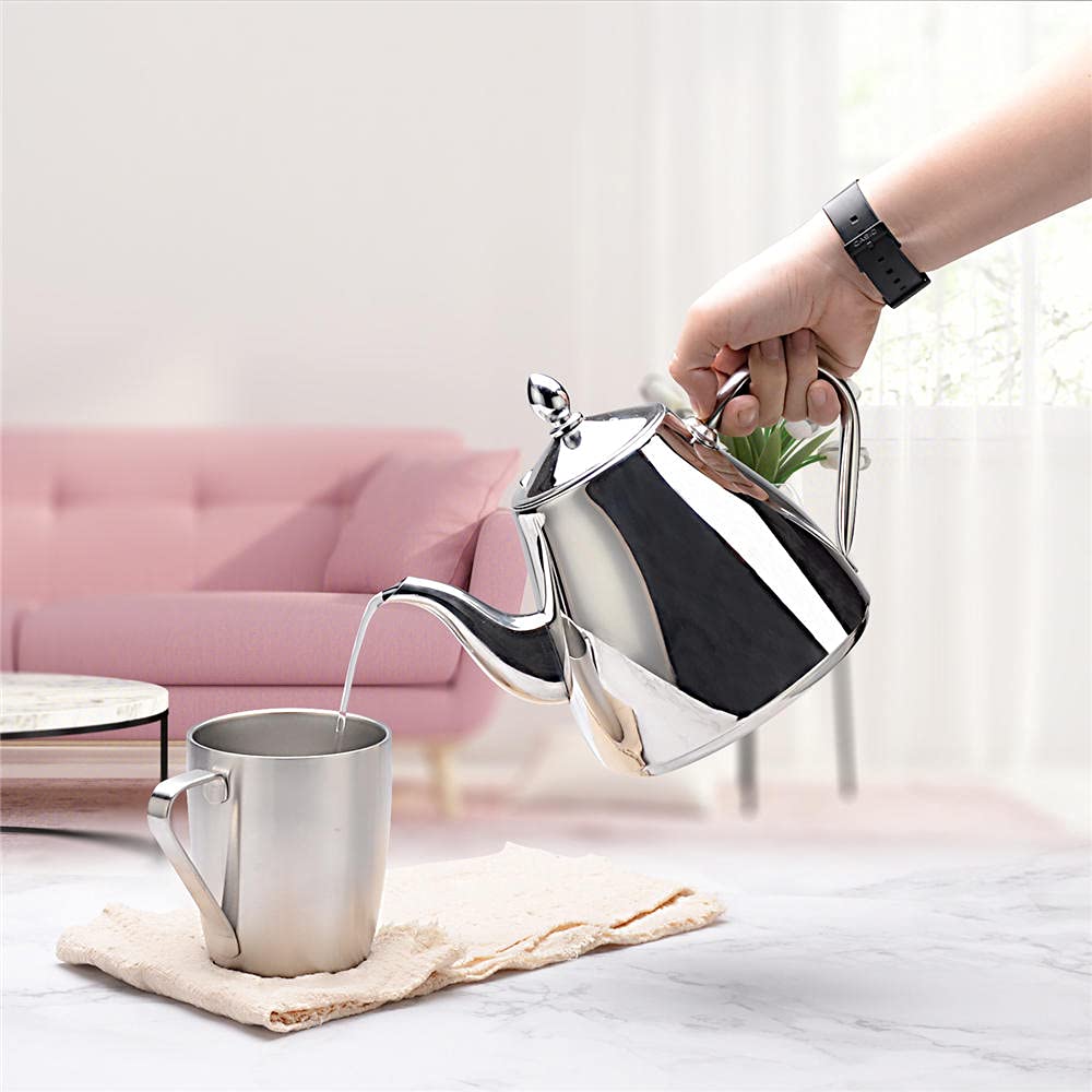 SANQIAHOME Stainless Steel Teapot Coffee Servers 1200ml