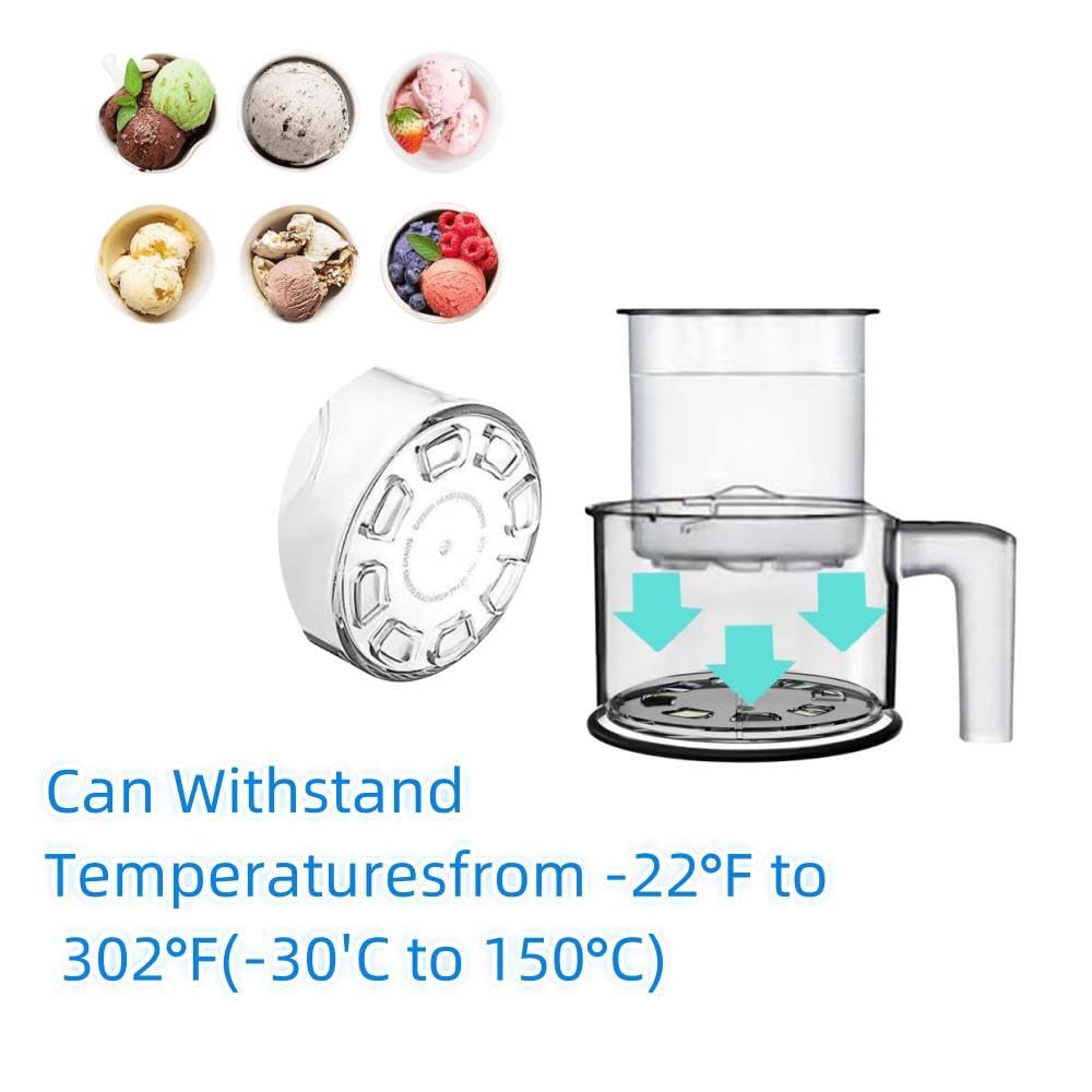 4-Pack Ninja Creami Containers for NC300/NC301/NC299AMZ, BPA-Free Replacement Pints with Color Lids & Recipe Scoop, Dishwasher-Safe & Leak-Proof Ice Cream Maker Accessories for Ninja Creami