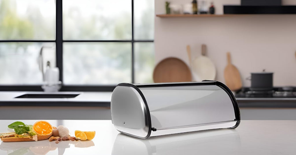 Home-it Stainless Steel Bread Box for Kitchen, Bread bin, Bread Storage Bread Holder 16.5x10x8