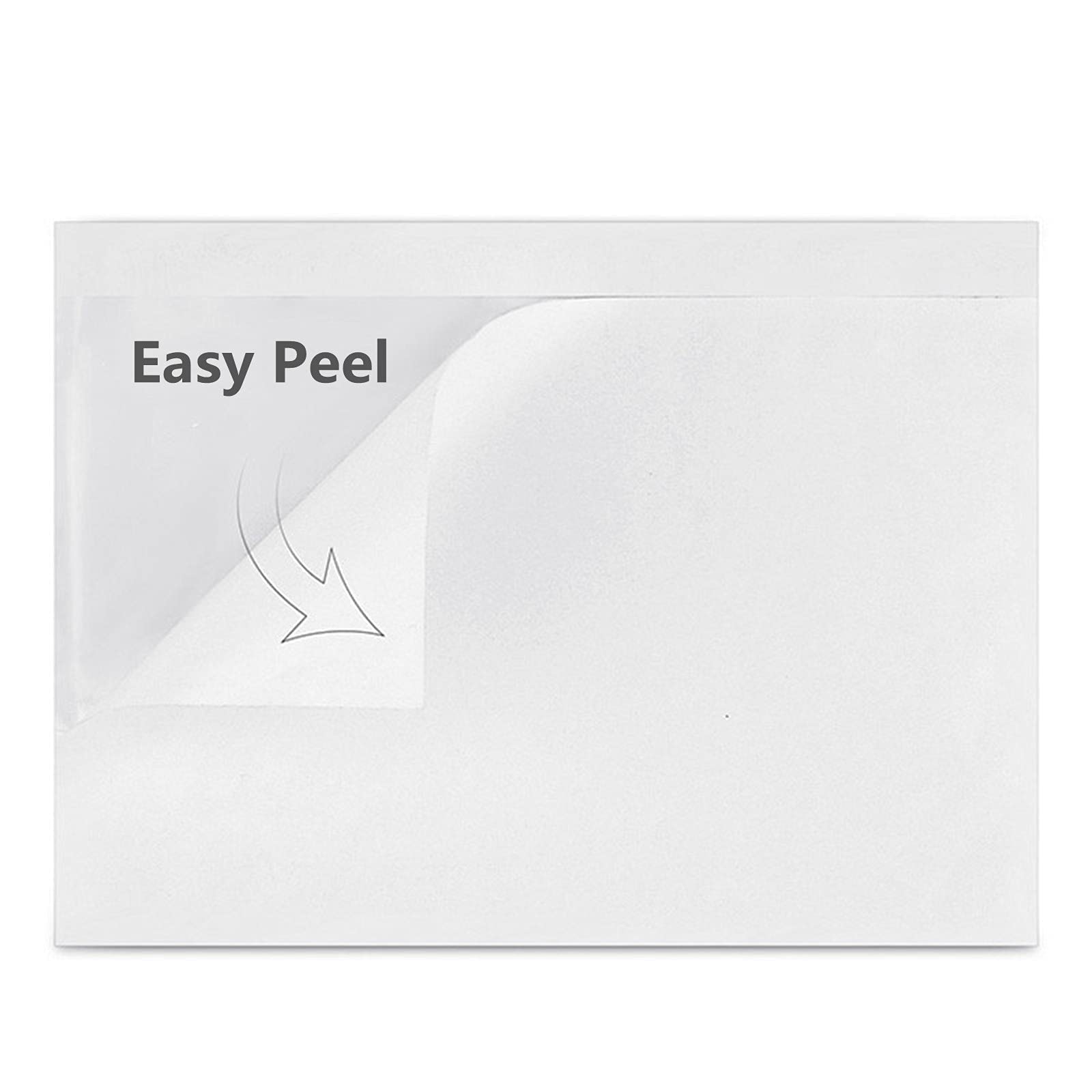 LabelMore 200 pcs 6" x 9" Clear Plastic Adhesive Packing List Mailing Shipping Label Pouch Return Label Documents Keeps Paper Safe While Shipping