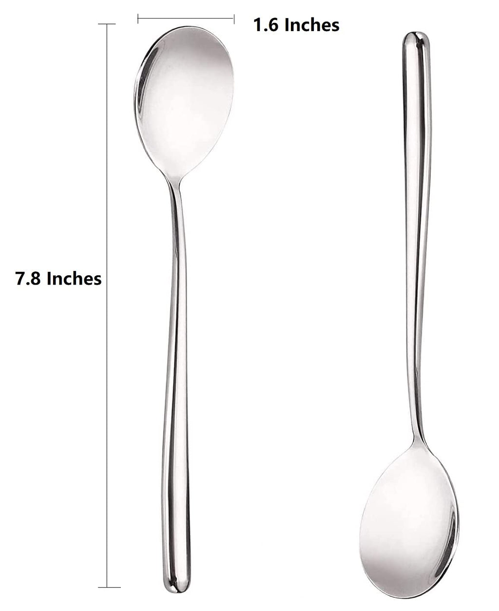 Miupoo Korean Soup Spoons Stainless Steel Long Handle Tablespoon Pack of 5
