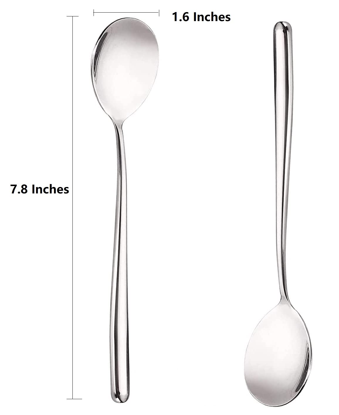 Miupoo Korean Soup Spoons Stainless Steel Long Handle Tablespoon Pack of 5