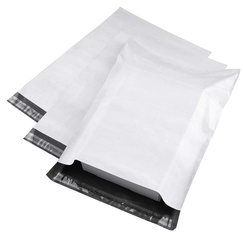 RyhamPaper Poly Mailers, 10" x 13" Envelopes Shipping Bags Self Sealing, 100 Bags(White)