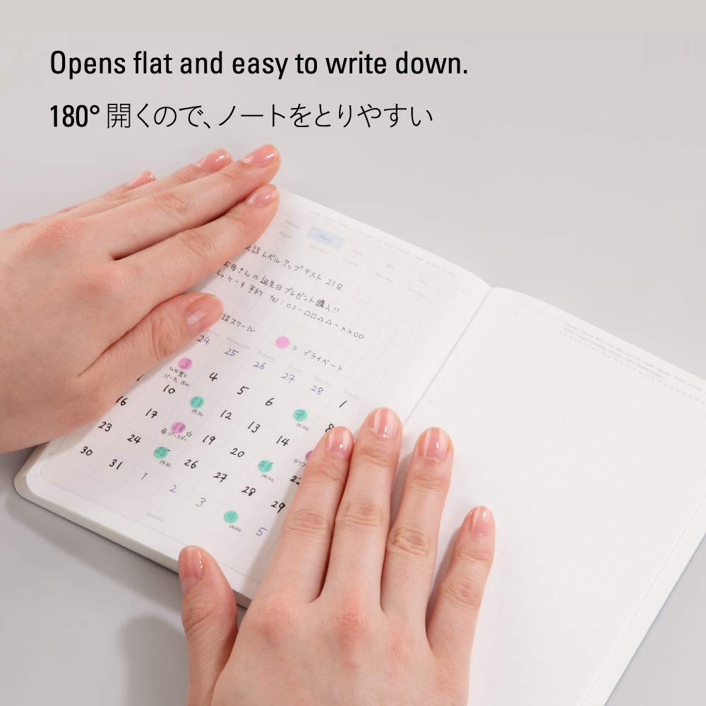Nitoms S4107 STALOGY Notebook, A5, Squared, 365 Days Notebook, Yellow