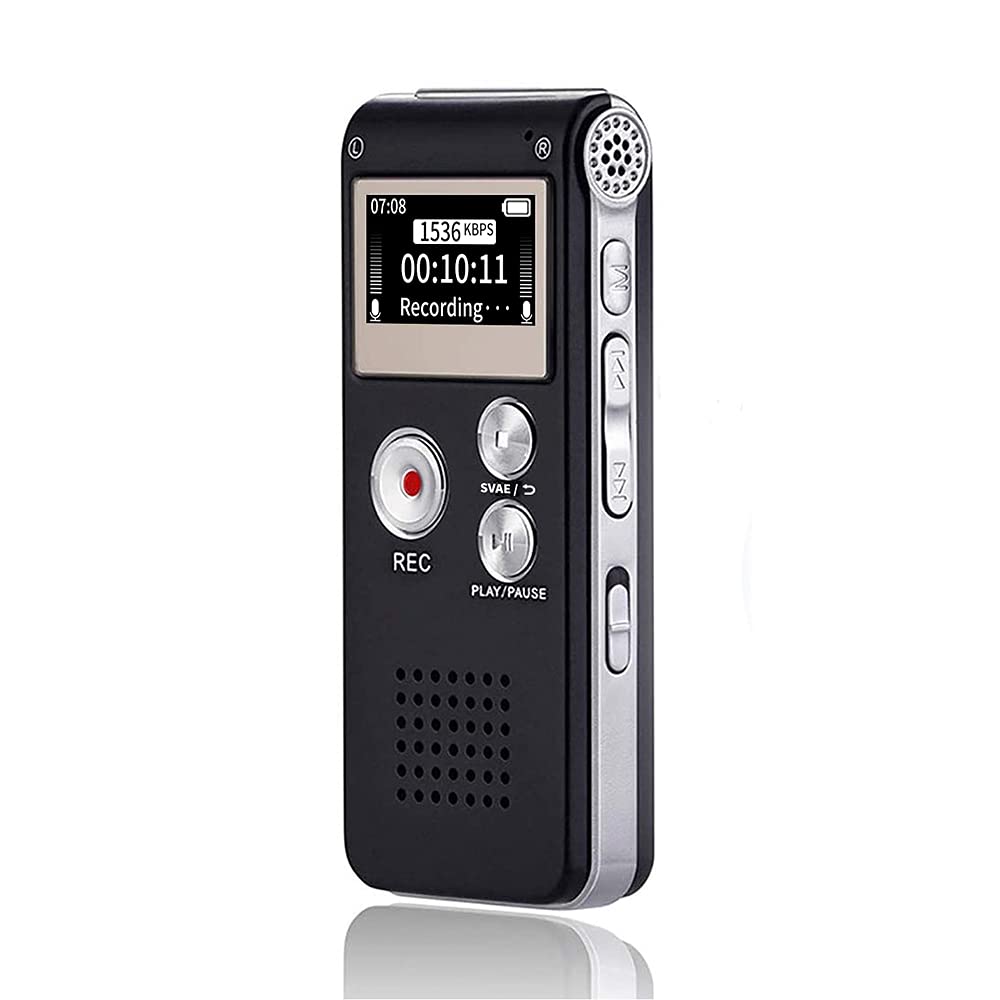16GB Digital Voice Activated Recorder Sound Audio Recorder Dictaphone for Lectures Meetings by Sunlan