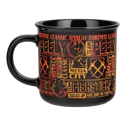 Fortnite Peely and Fishstick Heat Change Mug 350ml, Officially Licensed Ceramic Coffee Cup for Hot Drinks, Gamer Gift for Boys, Girls, Men, Women - Paladone