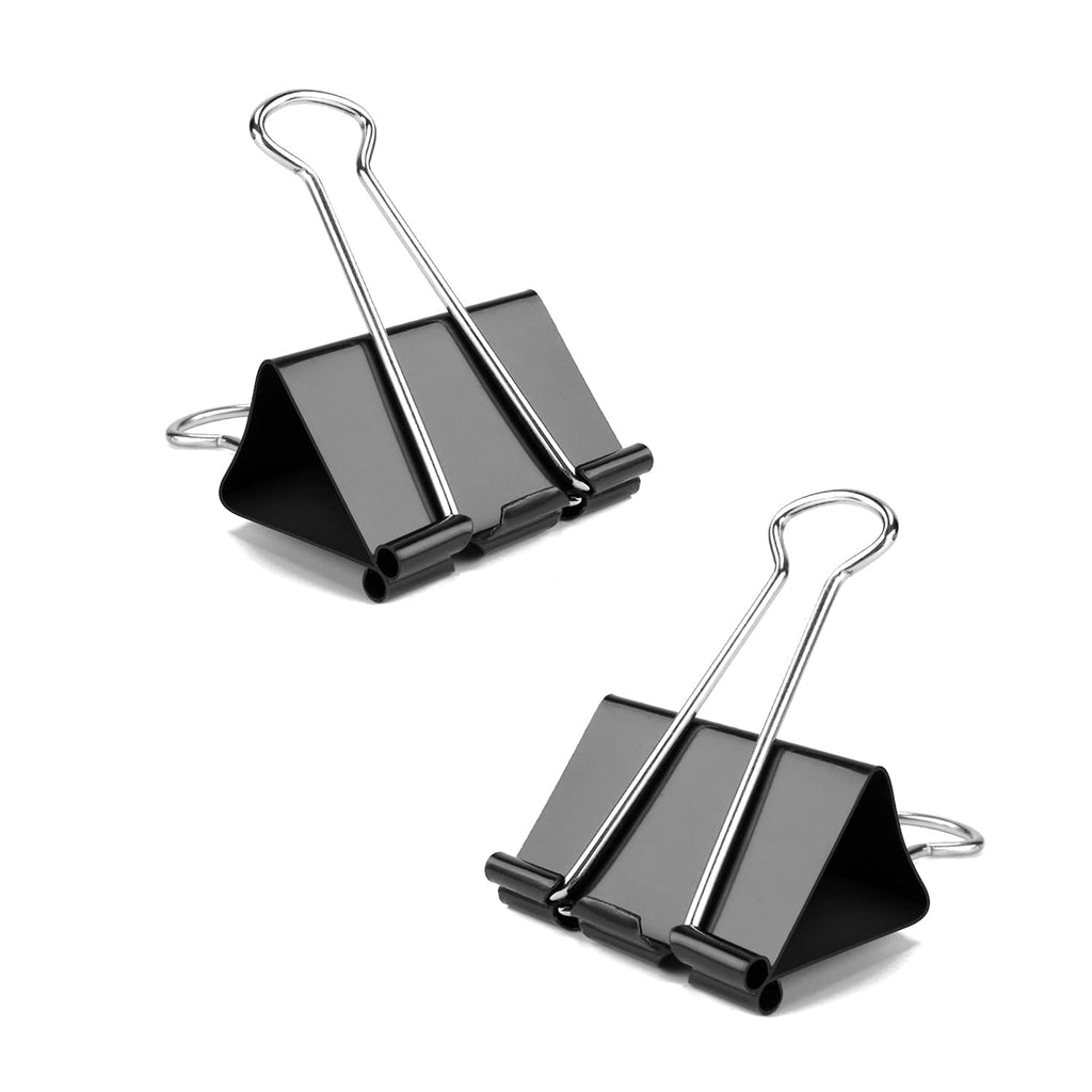 Small Binder Clips, 144 Pack, 3/4 Inch, Standard 19mm, Black, Capacity 0.31 Inch, Mini Paper Clips, Fold Clamp, Office and School Supplies