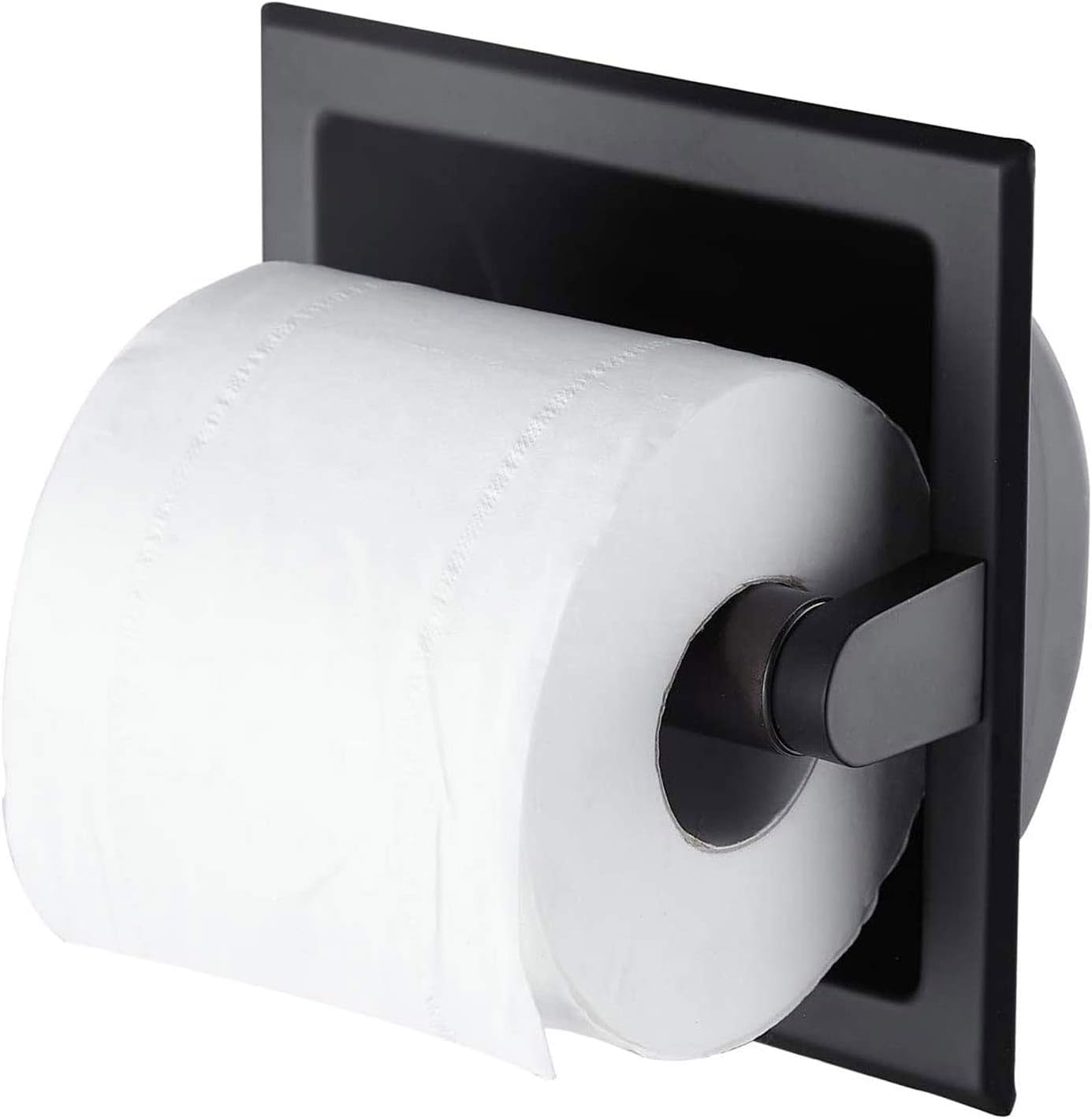 Recessed Toilet Paper Holder,Wall Toilet Paper Holder, Brushed Nickel Recessed Toilet Tissue Holder Includes Rear Mounting Bracket