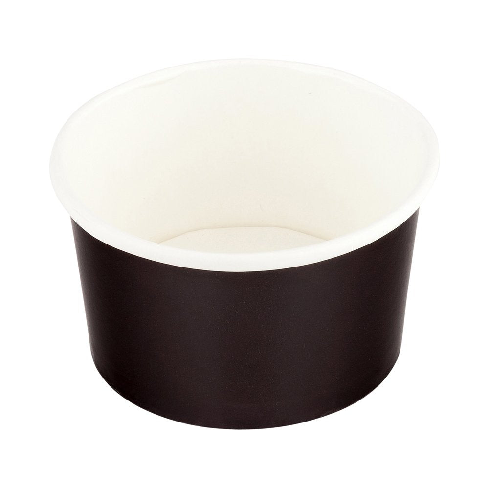 Restaurantware Black 50 Count to Go Cup Disposable 3 x 3 x 1.8 Inches Paper Mini Cup Grease-Resistant Cup Recyclable Durable Design