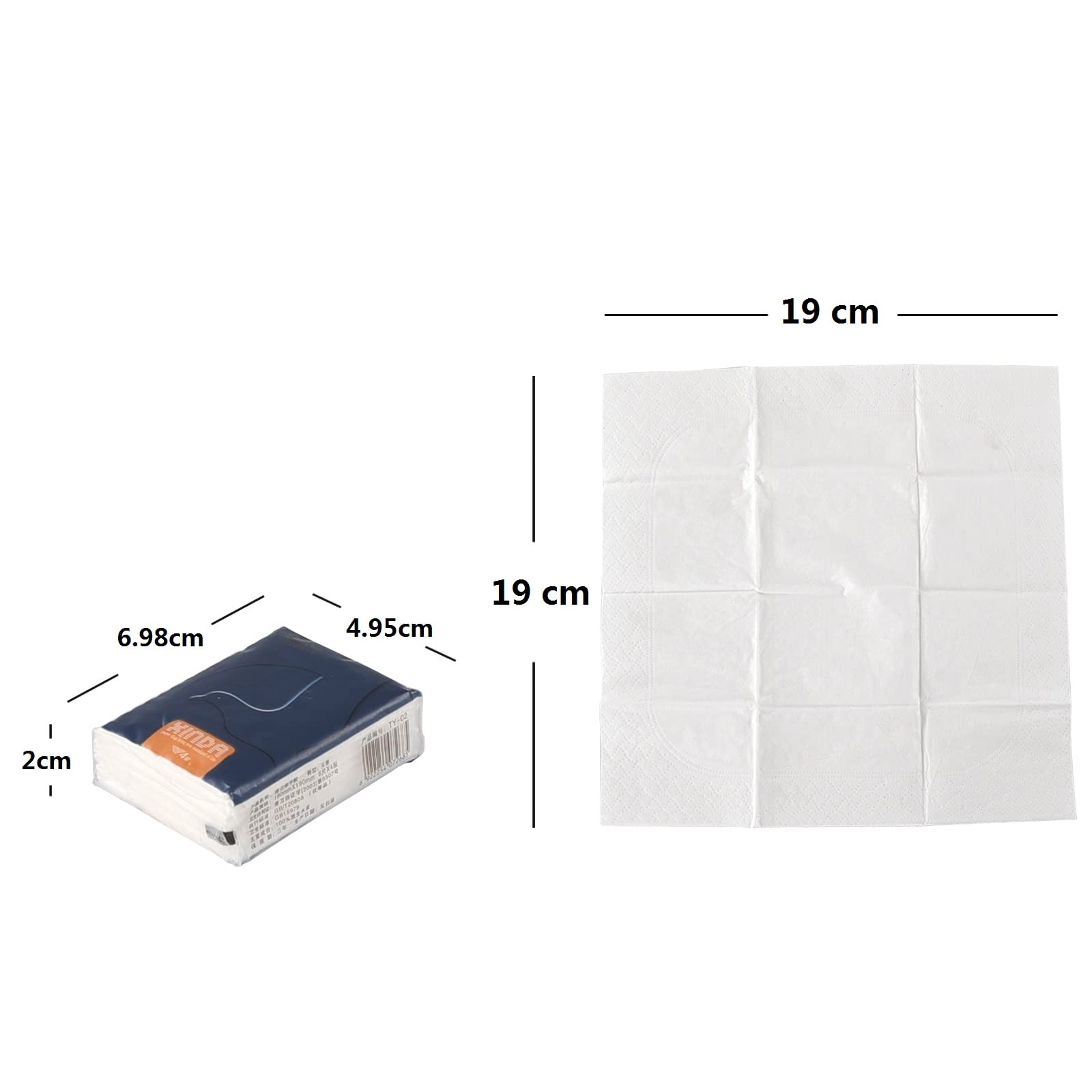 Jekiyo Mini Size Pocket Tissue 120 Packs, 4 Ply Soft Facial Tissues