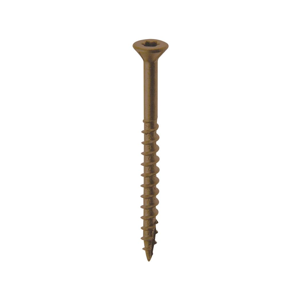 Nuvo Iron Deck Screws Box #8 x 2-400 Count, Brown