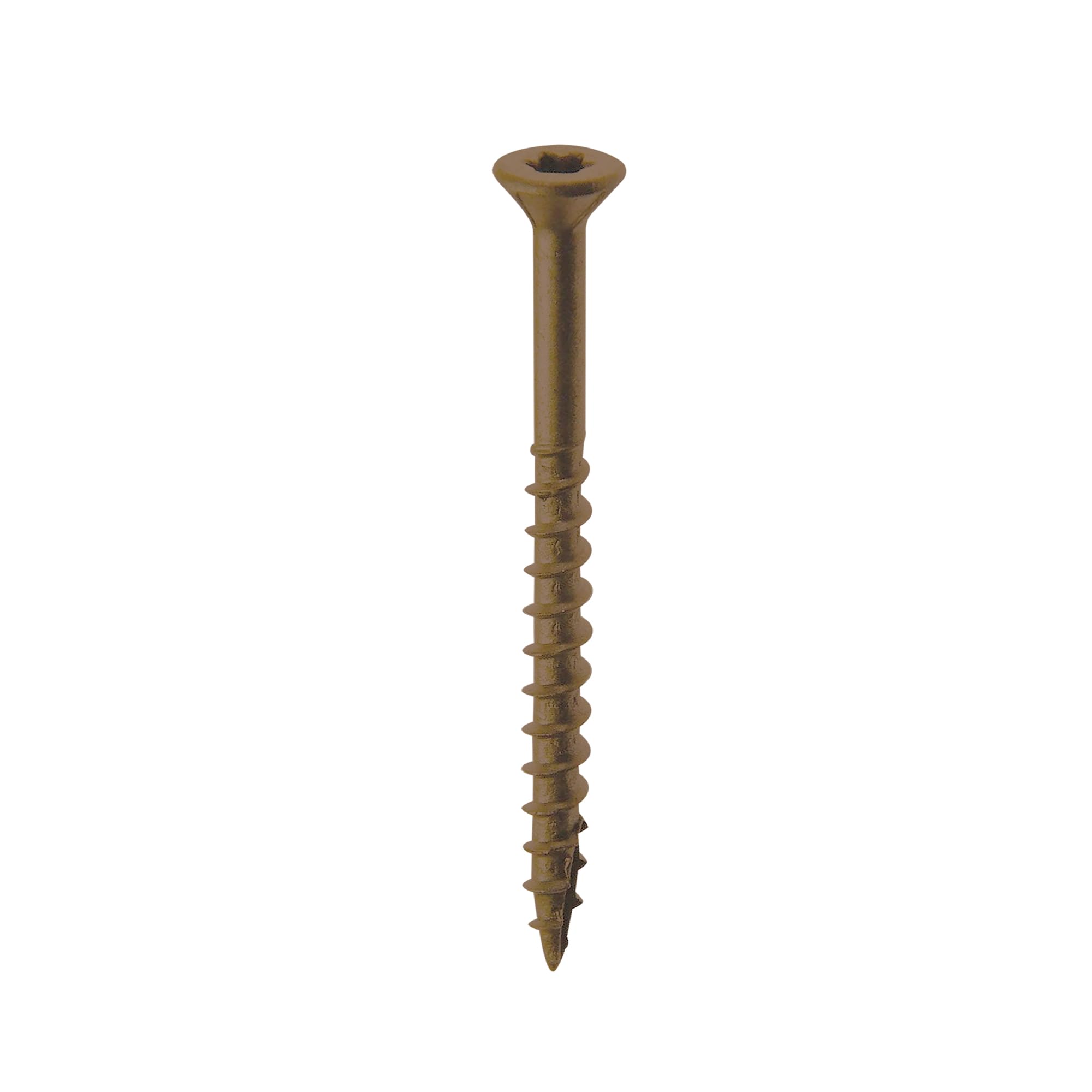 Nuvo Iron Deck Screws Box #8 x 2-400 Count, Brown