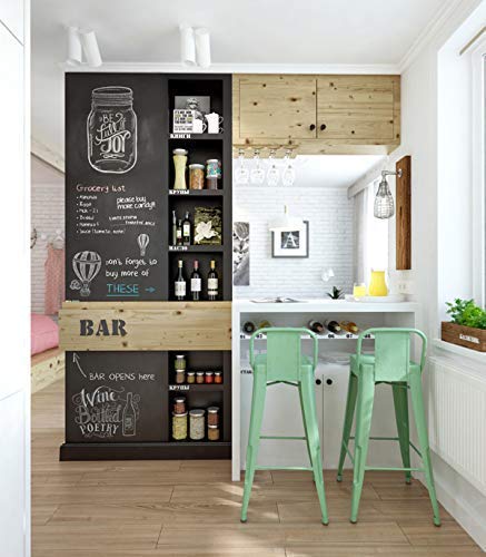 Chalkboard Blackboard Paint - Black 8.5oz (250 ml) - Brush on Wood, Metal, Glass, Wall, Plaster Boards Sign, Frame or Any Surface. Use with Chalk Pen Wet Erase, Safe and Non-Toxic. Matte Finish - Up to 32sf